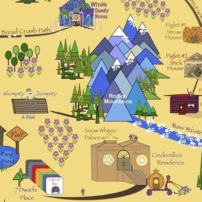Fairy Tale Map - Golden Yellow 2