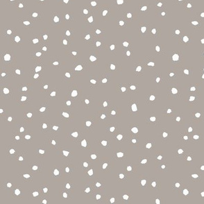 CONFETTI DOTS Cement and White 