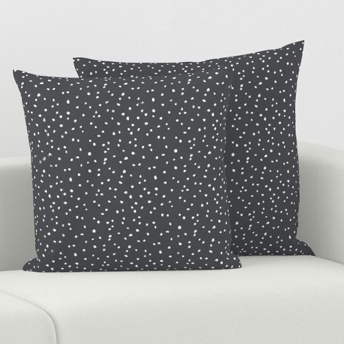 CONFETTI DOTS  White on Black