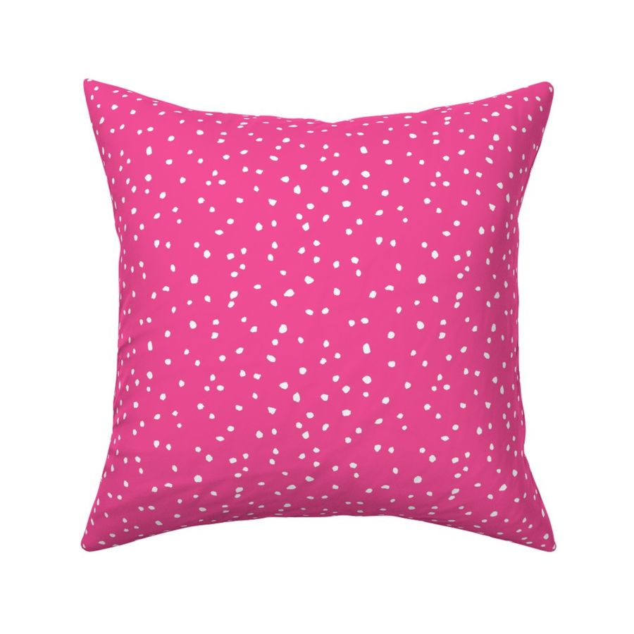 CONFETTI DOTS Hot Pink and White