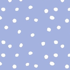 COTTON BALL DOTS Lavender and White 