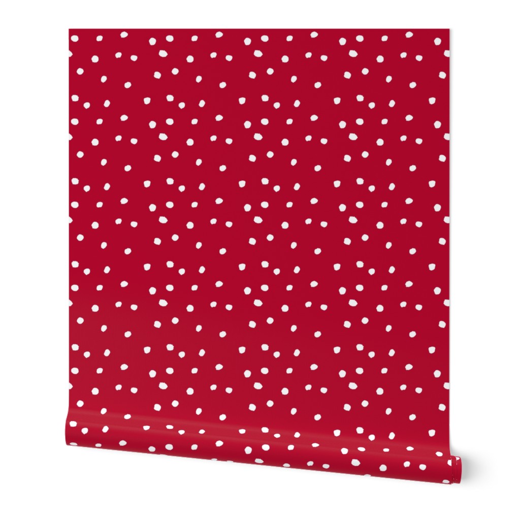 COTTON BALL DOTS Scarlet Red