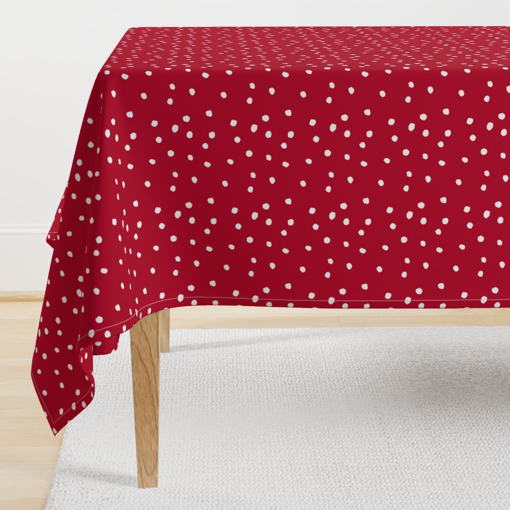 COTTON BALL DOTS Scarlet Red