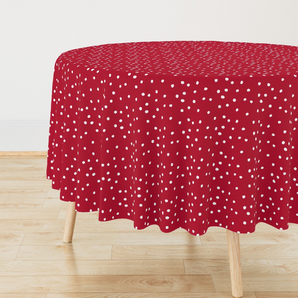 COTTON BALL DOTS Scarlet Red