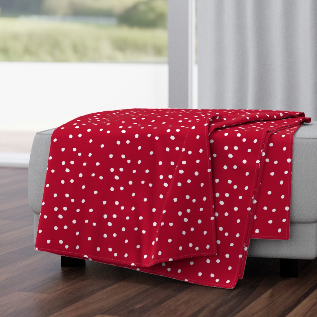 COTTON BALL DOTS Scarlet Red