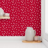 COTTON BALL DOTS Scarlet Red