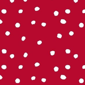 COTTON BALL DOTS Scarlet Red