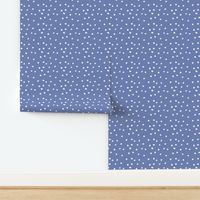 COTTON BALL DOTS French Blue and White 