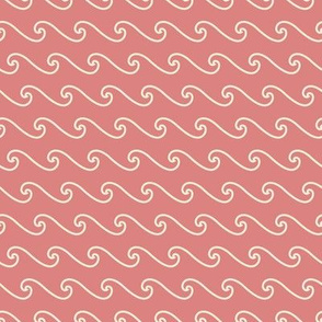 Curly Waves on Coral Pink