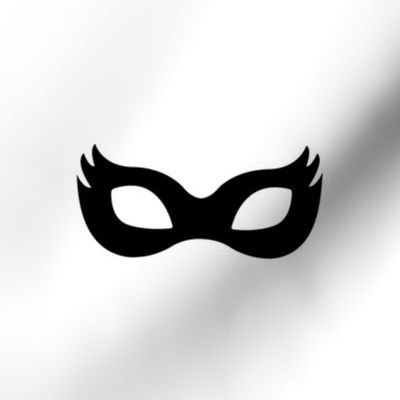 Girly Superhero Mask in black - Spoonflower