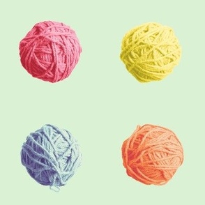 little yarn balls - spring quilt colors