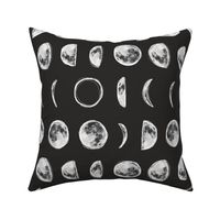 Moon Phases with Outline-Dark Charcoal