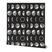 Moon Phases with Outline-Dark Charcoal