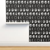 Moon Phases with Outline-Dark Charcoal