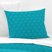 Marrakesh Bohemian Ogee Aqua hearts turquoise summer