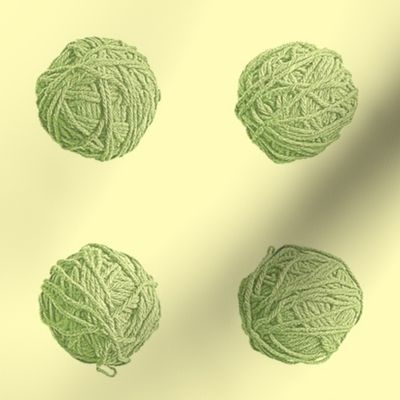 little yarn balls - green tea