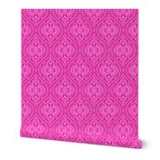 Tropical Fuchsia  Bohemian Ogee hearts