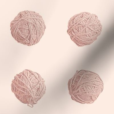 little yarn balls - terra cotta