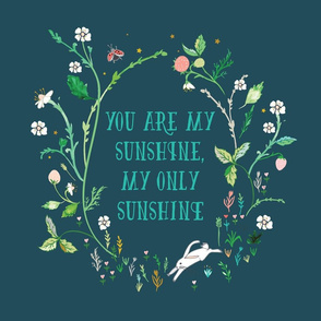 You are my sunshine (midnight) 18" sq. panel