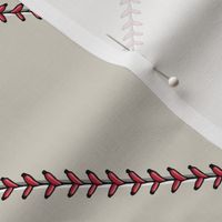 baseball stitch (small scale) - on beige