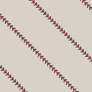baseball stitch - on beige