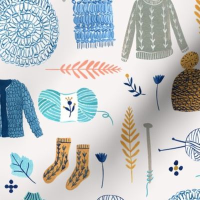 We Love Yarn/ Yarn clothes/ Handmade DIY Fabric/ Winter Holidays Fabric
