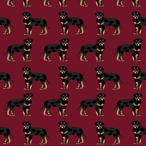 rottweiler fabric dog fabric design rottweiler repeat fabric - ruby red