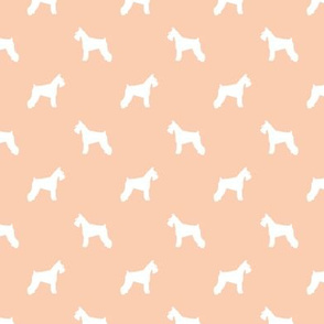 schnauzer silhouette fabric dogs fabric - apricot