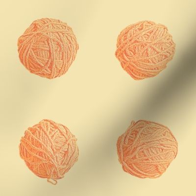 little yarn balls - orange creamsicle