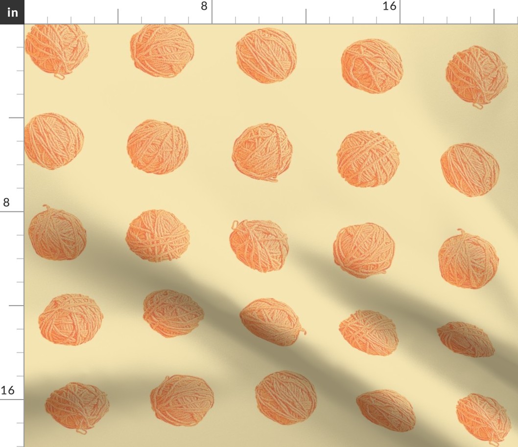 little yarn balls - orange creamsicle