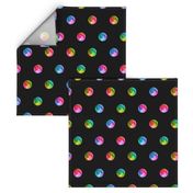 1.5" rainbow moon polka dots