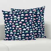 scallop // pink mint and navy scallops girls nursery baby cute design girls spring summer scallop abstract