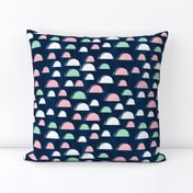 scallop // pink mint and navy scallops girls nursery baby cute design girls spring summer scallop abstract