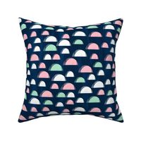 scallop // pink mint and navy scallops girls nursery baby cute design girls spring summer scallop abstract