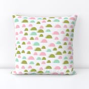 scallop // summer spring scallops easter spring mint and pink girls nursery abstract