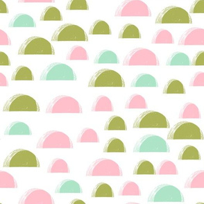 scallop // summer spring scallops easter spring mint and pink girls nursery abstract