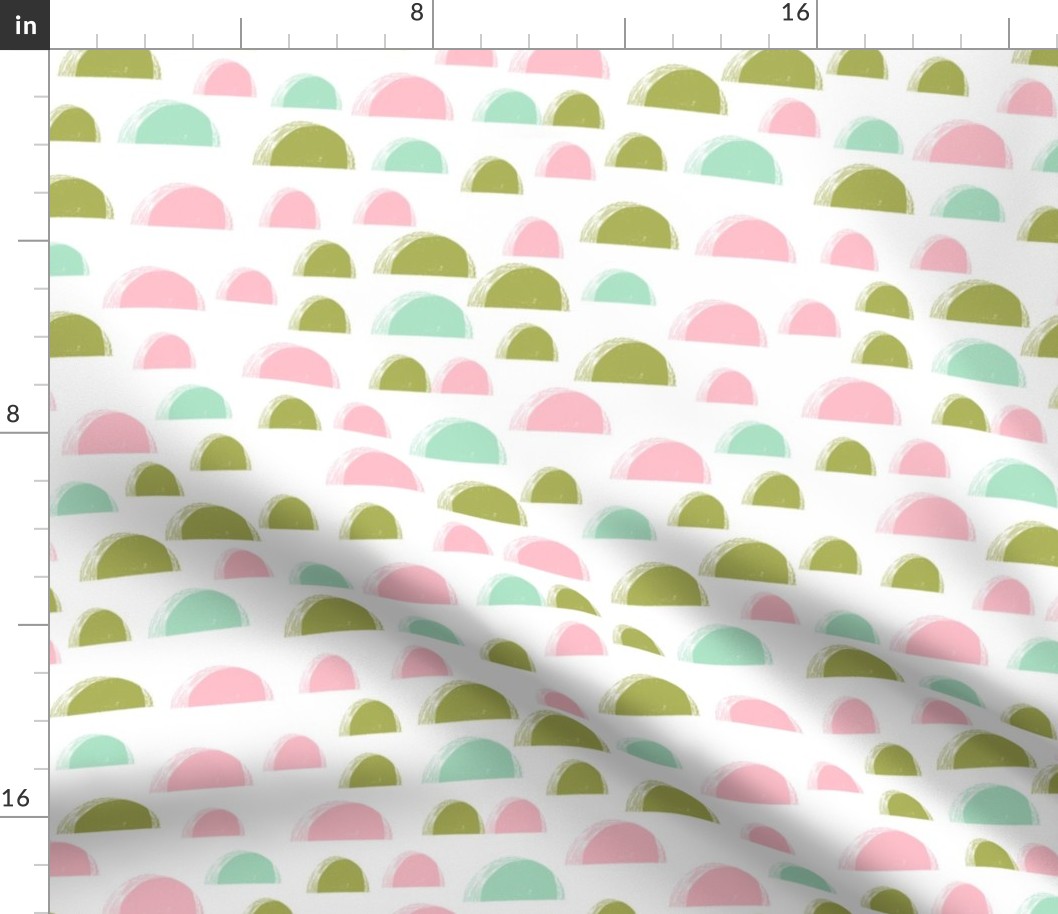 scallop // summer spring scallops easter spring mint and pink girls nursery abstract