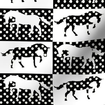Black and White Polka Dot Ponies