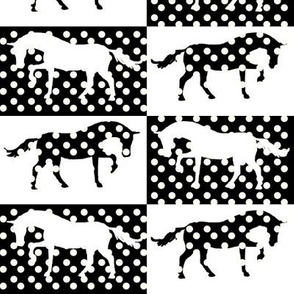 Black and White Polka Dot Ponies