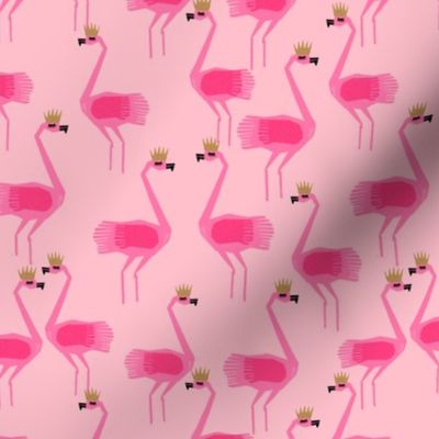 flamingo princess // pink summer tropical  flamingo design cute flamingo fabric