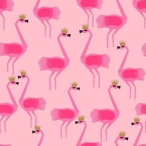 flamingo princess // pink summer tropical  flamingo design cute flamingo fabric