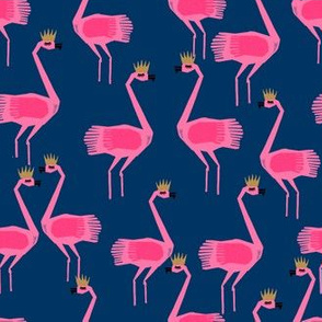 flamingo princess // navy flamingo fabric summer tropical girls design cute fabrics