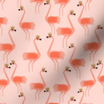 flamingo princess // blush coral flamingo girls summer tropical birds fabric