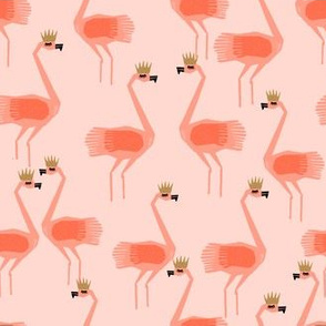 flamingo princess // blush coral flamingo girls summer tropical birds fabric