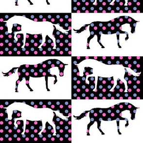 Pink and Blue Polka Dot Ponies