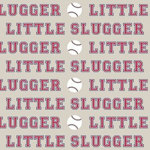 little slugger || baseball fabric - beige