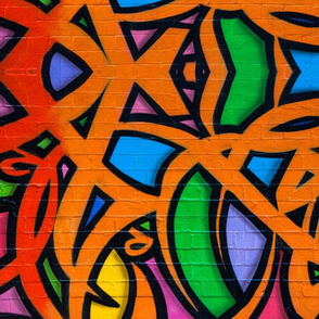 Bright orange graffiti (large)