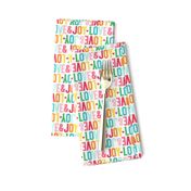 love and joy alternating :: colorful christmas UPPERcase