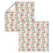 LG love and joy alternating :: colorful christmas UPPERcase