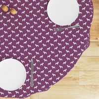 french bulldog fabric dog silhouette fabric - amethyst